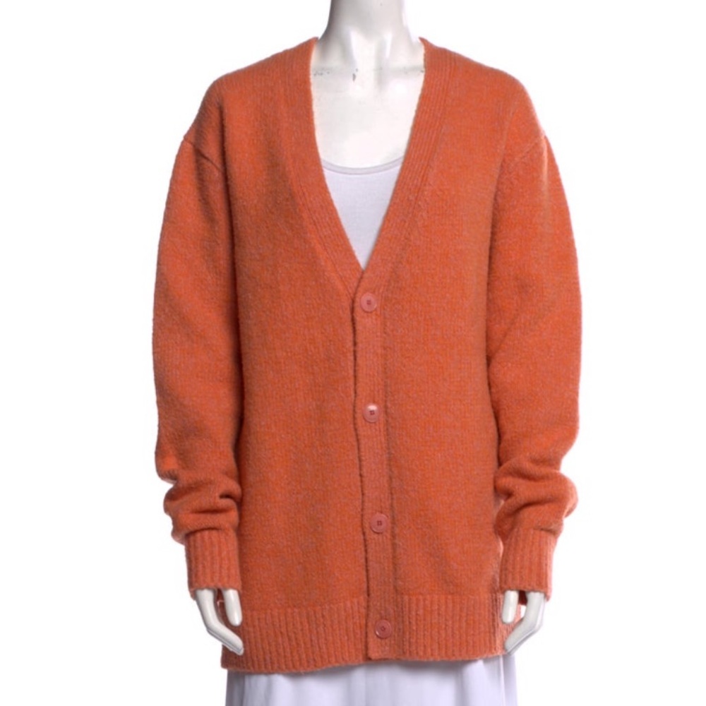 Acne Studio Orange Cardigan Sweater